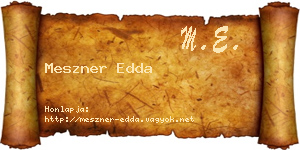 Meszner Edda névjegykártya